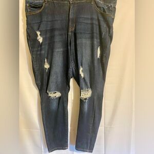 Wax Jean Women’s Plus Size 24W Dark and Light Blue Denim Jeans Skinny